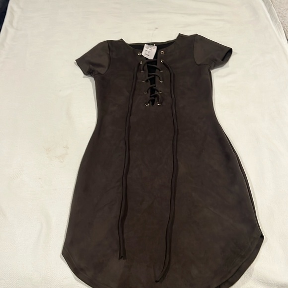 Windsor Dresses & Skirts - NWT Windsor dark grey Suede dress